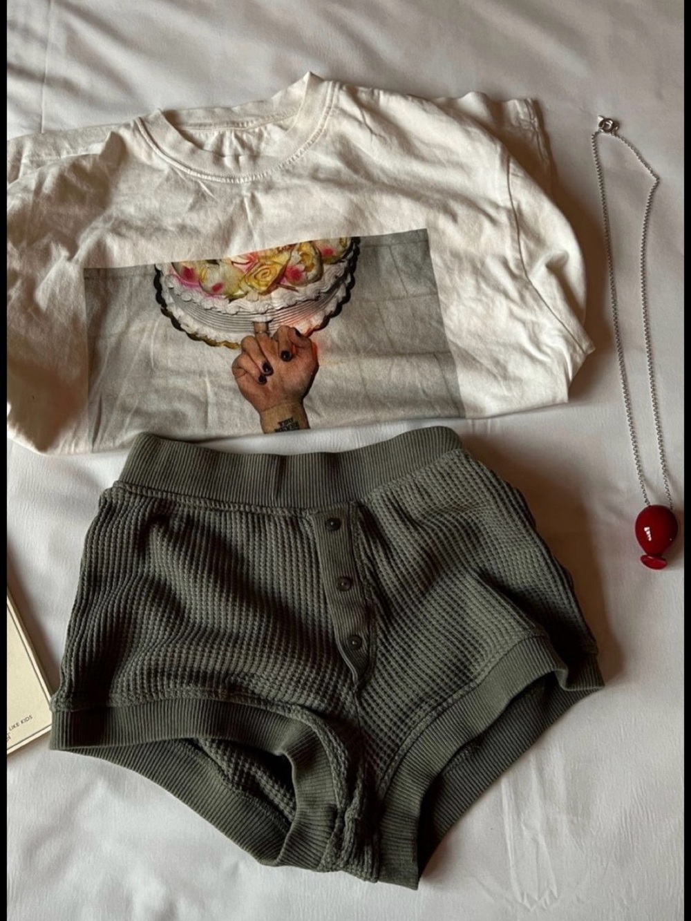 Zara Olive Ribbed Knit Button-Front Lounge Shorts